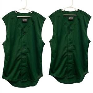 NEW TAG TEAM unisex 2 new adult button down sports mesh jersey uniform tank tops